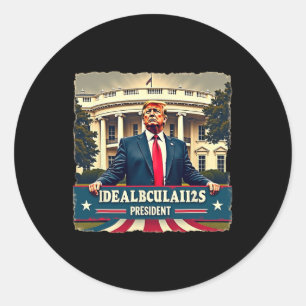 Invigningsdagen President Donald Trump 2025 Runt Klistermärke