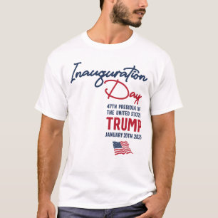 Invigningsdagen Trump American Flagga T Shirt