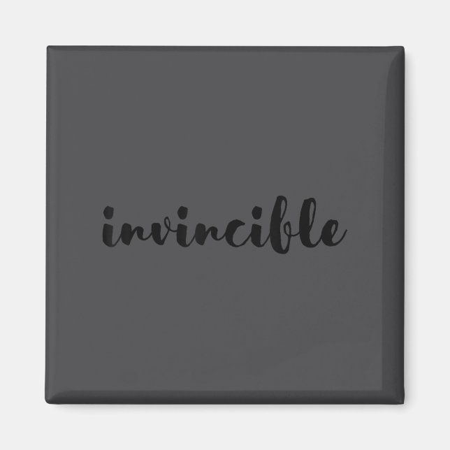 Invincible - Motivational  Magnet (Framsidan)