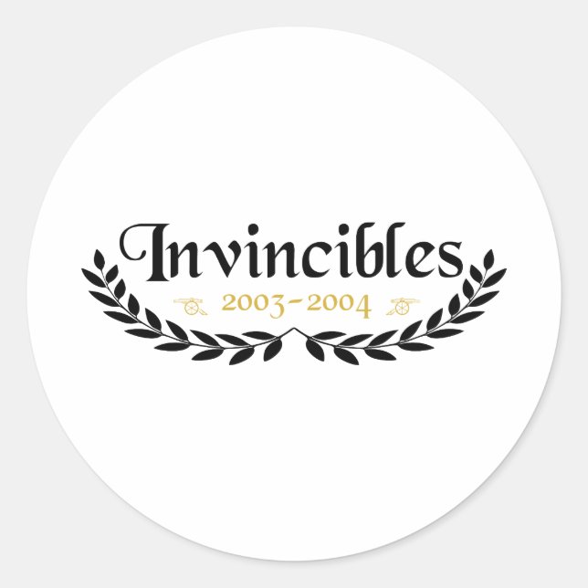 Invincibles Arsenal Runt Klistermärke (Framsida)