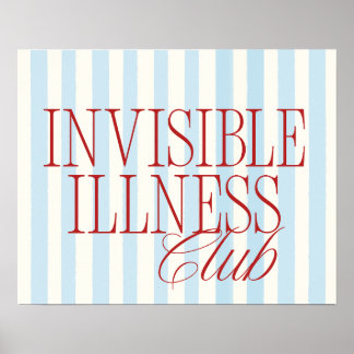 'Invisible Illness Club' Kronisk Sjukdom Poster