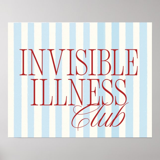 'Invisible Illness Club' Kronisk Sjukdom Poster (Framsidan)
