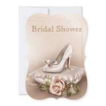 Invit för Möhippan elegant Guld och Elfenbenskuste