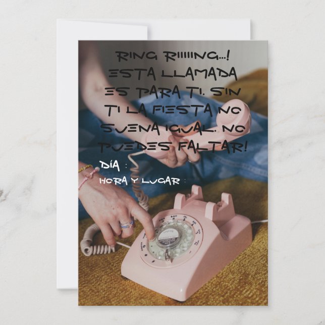 Invitación 90s inbjudningar (Framsida)