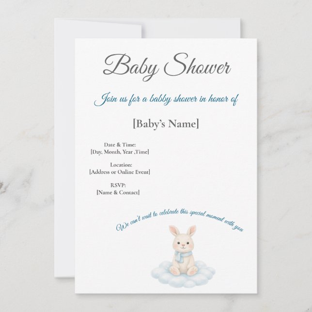 Invitación A Baby Shower to Celebrate Inbjudningar (Framsida)