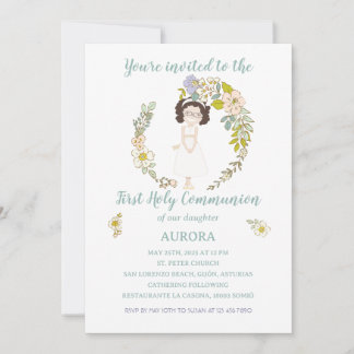 Invitación AURORA Primera Comunión Inbjudningar