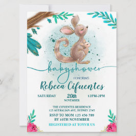Invitación Baby Shower Canguro Inbjudningar