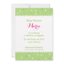 Invitación Baby Shower - Fondo Verde