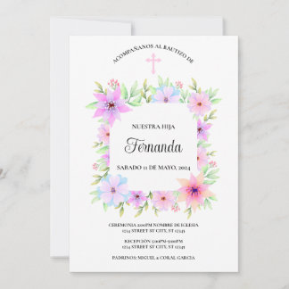 INVITACION BAUTIZO BLOMMIGT INBJUDNINGAR