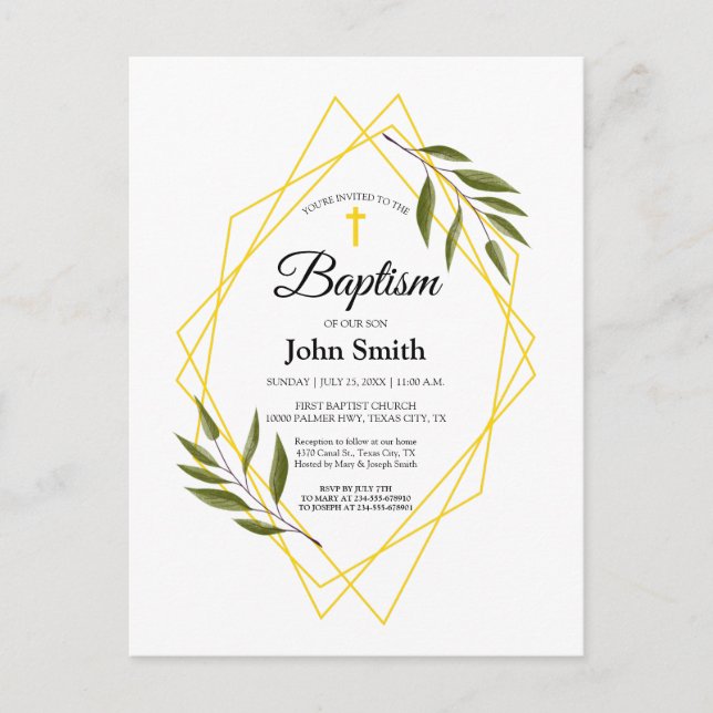 Invitación Bautizo Vykort (Framsida)