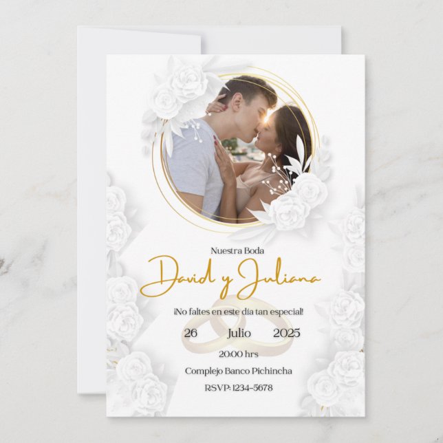 INVITACION BODA O MATRIMONIO INBJUDNINGAR (Framsida)