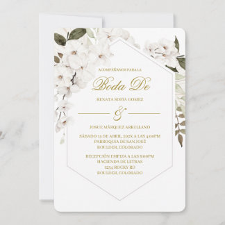 Invitación Boho blanco para boda Inbjudningar