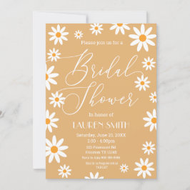 Invitación Boho Daisies Bridal Shower party Inbjudningar