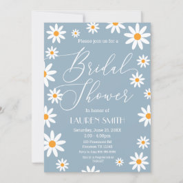 Invitación Boho Daisies Bridal Shower party Inbjudningar