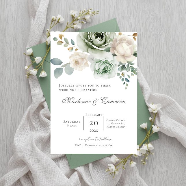 Invitación Boho Floral Wedding Inbjudningar (Skapare uppladdad)
