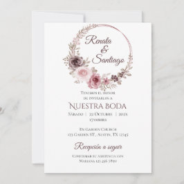 Invitación Boho Spanish Wedding Invitation Inbjudningar
