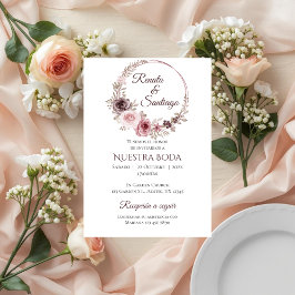 Invitación Boho Spanish Wedding Invitation Inbjudningar