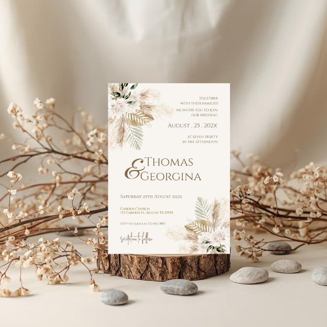 Invitación Boho Wedding Invitation Inbjudningar (Skapare uppladdad)