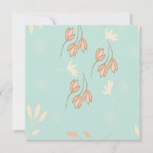 Invitación con diseño floral.