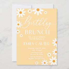 Invitación Daisies Birthday Brunch Party Invitatio Inbjudningar