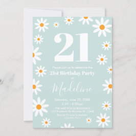 Invitación Daisies Birthday Party Invitation Inbjudningar