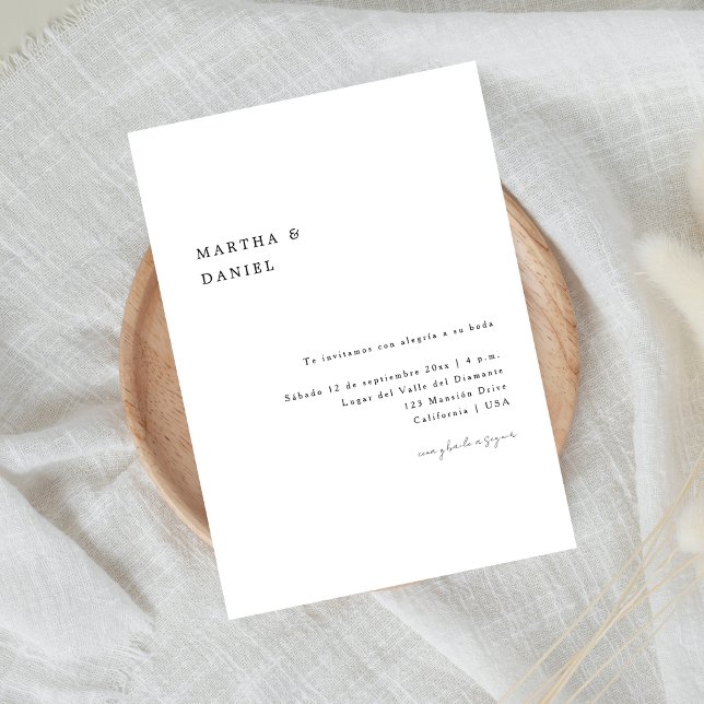 invitación de boda elegante | Spanska Bröllop Inbjudningar (Skapare uppladdad)