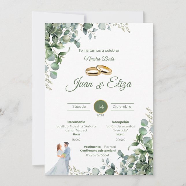 Invitación de Boda Nature Inbjudningar (Framsida)