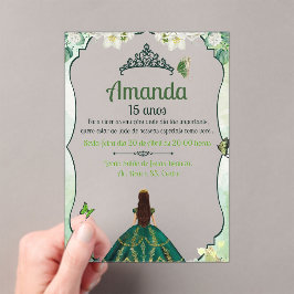 INVITACION DE BODA / QUINCEAÑERA EN ACRILICO DE 5X