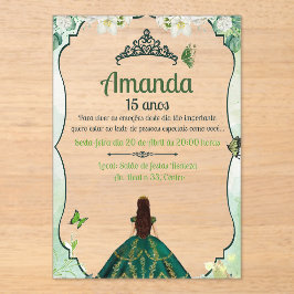 INVITACION DE BODA / QUINCEAÑERA EN ACRILICO DE 5X