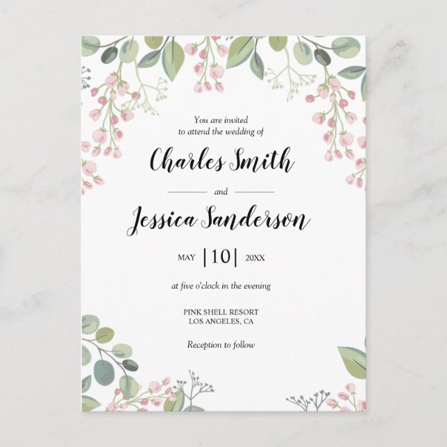 Invitación de Boda Vykort (Framsida)