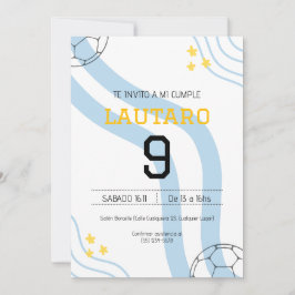 Invitación de cumpleaños Argentina Inbjudningar