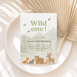 Invitación de cumpleaños de Wild One Woodland Inbjudningar