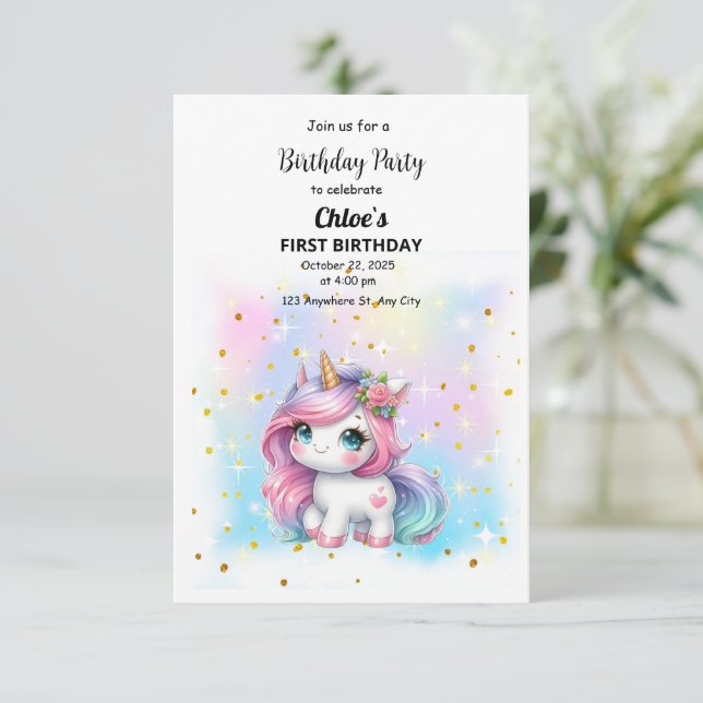 Invitación de Cumpleaños Inbjudningar (Stående Fram)