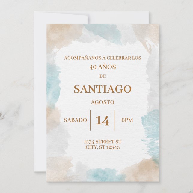 INVITACION DE CUMPLEANOS PARA HOMBRE INBJUDNINGAR (Framsida)