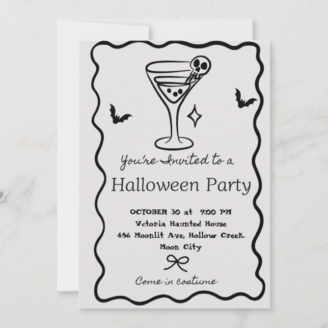 Invitación de Martini personalizada para fiesta de Inbjudningar (Framsida)