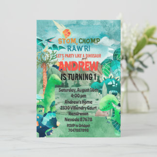 Invitación Dinosaur Birthday Invitation, Dinosaurs Inbjudningar