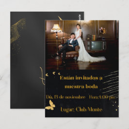 invitacion elegante bodas vykort