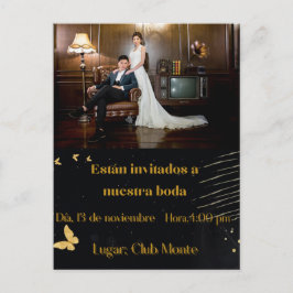invitacion elegante bodas vykort