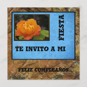 Invitación - Feliz Cumpleaños - Orange Ro Inbjudningar