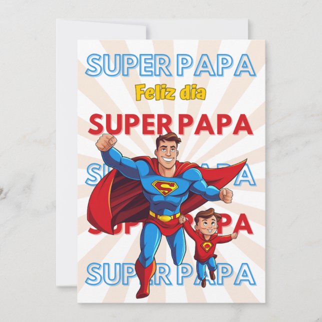INVITACION FELIZ DIA SUPER PAPA INBJUDNINGAR (Framsida)