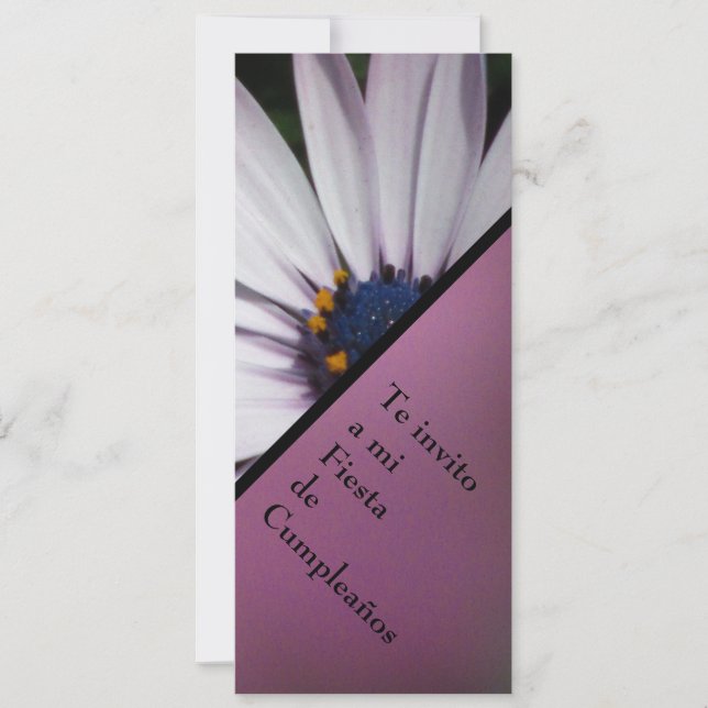 Invitación - Fiesta Cumpleaños - margaritaBlanca Inbjudningar (Framsida)