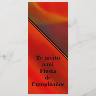 Invitación - Fiesta de Cumpleaños - Naranja Inbjudningar