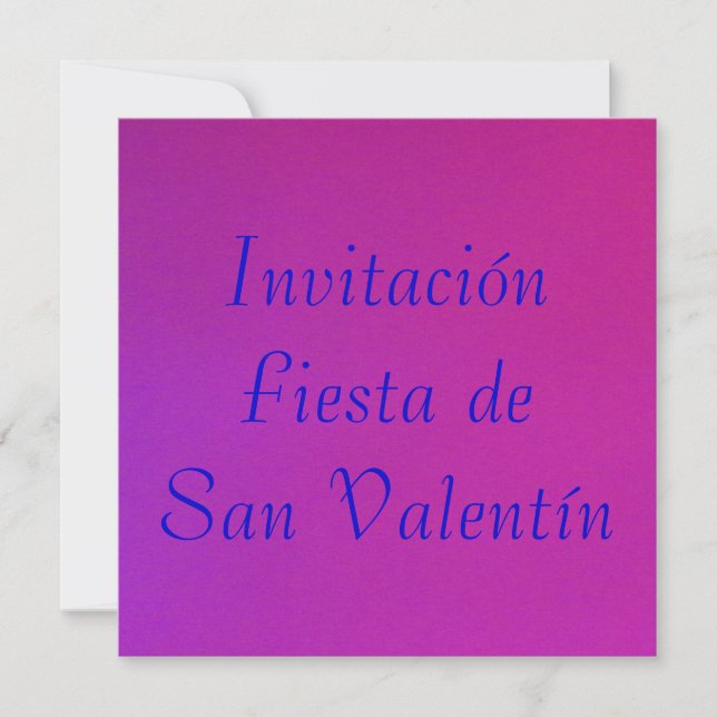Invitación - Fiesta de San Valentín - Púrpura-rosa Inbjudningar (Framsida)
