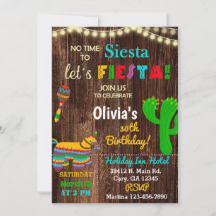 Invitación Fiesta Geburtstagseinladung, keine Zeit Inbjudningar