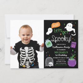 Invitación Halloween Party One Birthday photo Inbjudningar