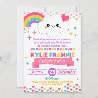 Invitación lluvia de amor  inbjudningar