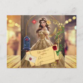 invitacion magica la bella y la bestia vykort