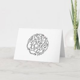 Invitación navideña minimalista kort