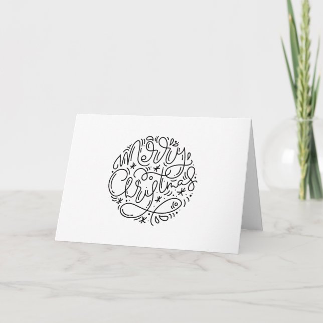 Invitación navideña minimalista kort (Framsida)