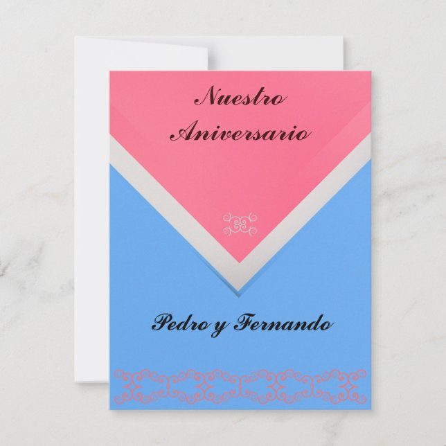 Invitación - Nuestro Aniversario Inbjudningar (Framsida)